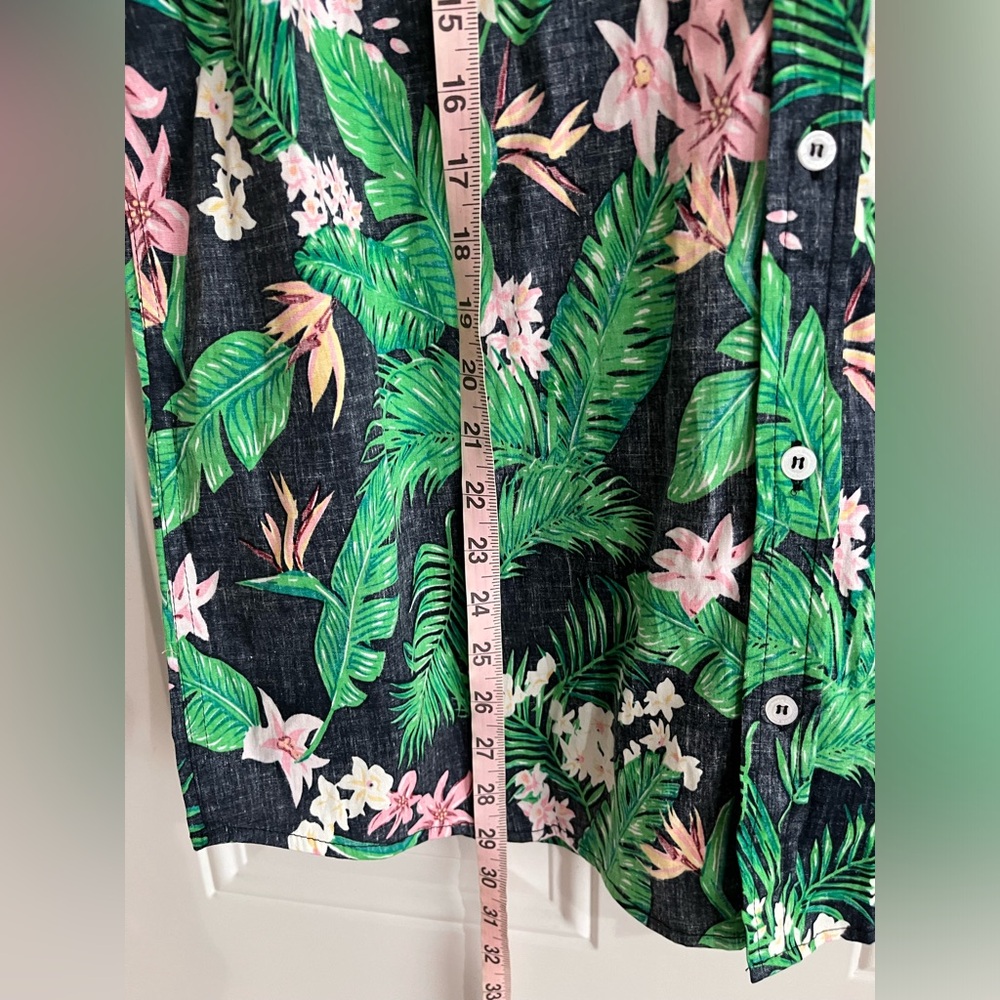 NWT Simply Southern Mens Short Sleeve Button Shirt Floral Hawaiian Beachy Size L - Picture 6 of 11